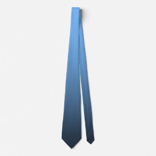 Light Blue to Navy Gradient Necktie Classic Ombre