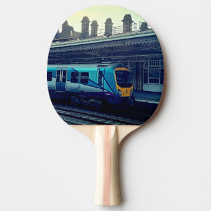 Light blue train ping pong paddle