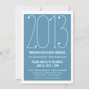 Light Blue Trendy 2013 Graduation Invitation