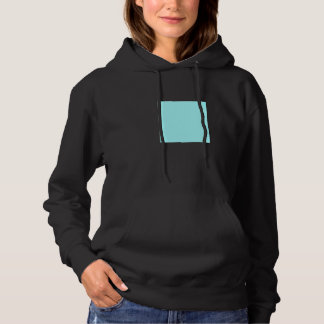 Light Blue Turquoise Solid Colour Simple Colour Pl Hoodie