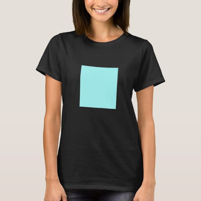Light Blue Turquoise Solid Colour Simple Colour Pl T-Shirt (Front)