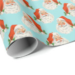 Light Blue | Vintage Santa Wrapping Paper<br><div class="desc">This Vintage Santa Claus wrapping paper is perfect for your Christmas gifting needs! It's also a wonderful choice for Christmas wrapping paper crafts : wrapping paper Christmas envelopes, wrapping paper bunting for a holiday party, wrapping paper streamers or wrapping paper bows. Decorate around the house for added Christmas cheer with...</div>