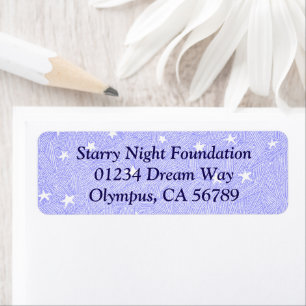 Light Blue Vintage Stars Custom Return Address