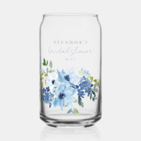 Light Blue Watercolor Floral Bridal Shower Custom
