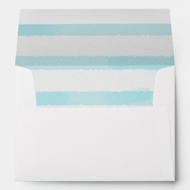 Light Blue Watercolor Striped Envelope (Back (Bottom))