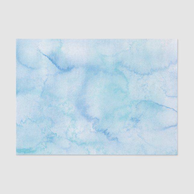 Light Blue Watercolor Tissue Paper (Front)