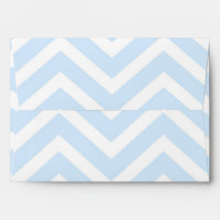 Light Blue & White Chevron Modern Invite Envelope