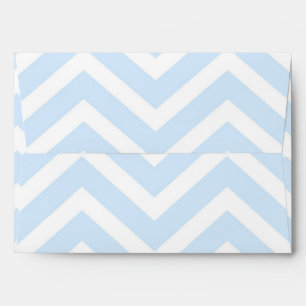 Light Blue & White Chevron Modern Invite Envelope