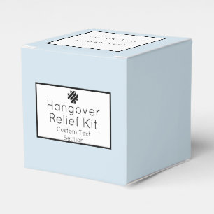 Light Blue & White Hangover Relief Kit  Favour Box