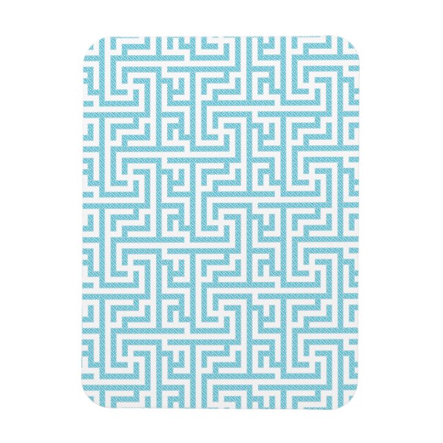 Light Blue & White Labyrinth Magnet (Vertical)