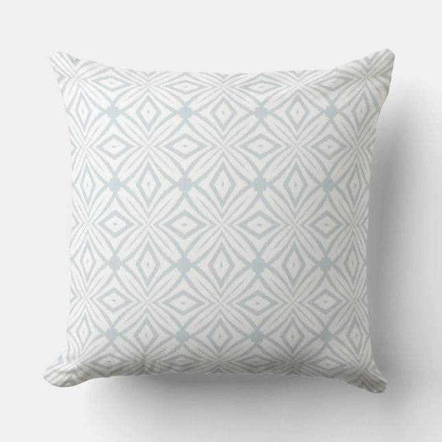 Light Blue & White Modern Pillow (Front)