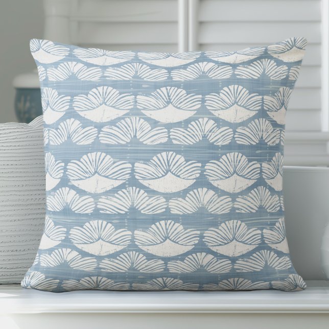 Light Blue & White Throw Pillow (Creator Uploaded)