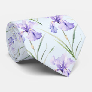 Light Blue Wildflowers Neck Tie