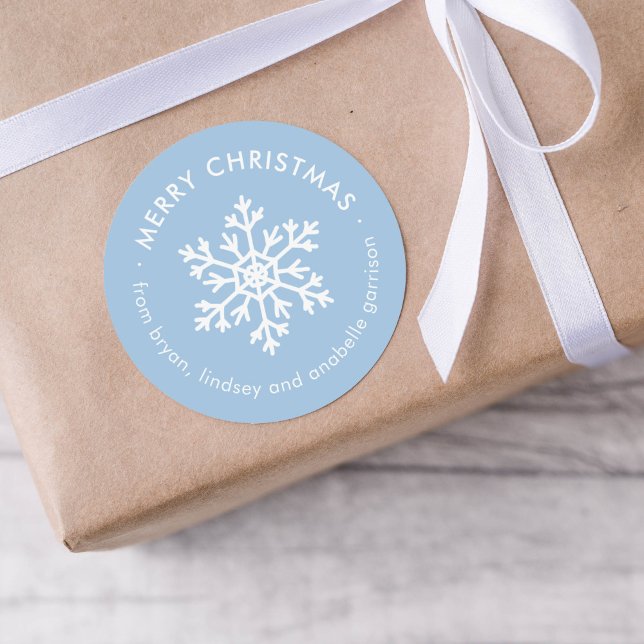 Light Blue Winter Snowflake Christmas Gift Tag (Creator Uploaded)