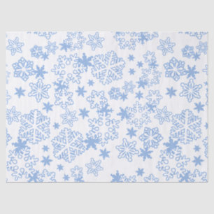 Light Blue Winter Snowflake Pattern Tissue Paper
