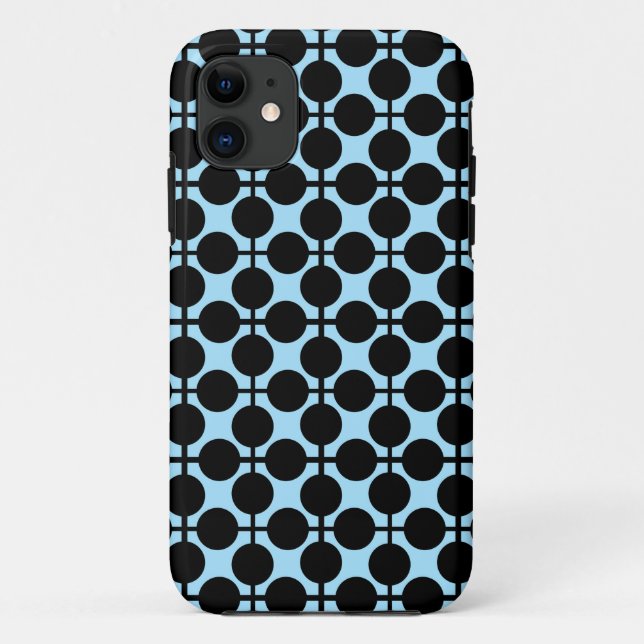 Light blue with black geometric  Case-Mate iPhone case (Back)