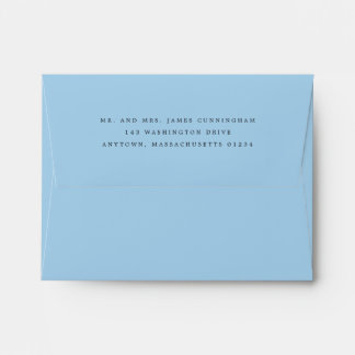Light Blue with Return Address Envelope