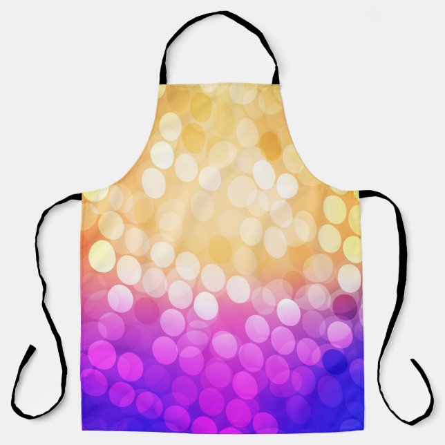 Light Blue, Yellow pattern with spheres. Blurred b Apron (Front)