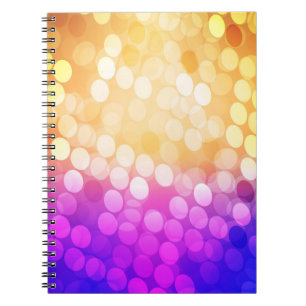 Light Blue, Yellow pattern with spheres. Blurred b Notebook