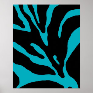 Light Blue Zebra Stripe Animal Print