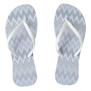 Light blue zigzag jandals