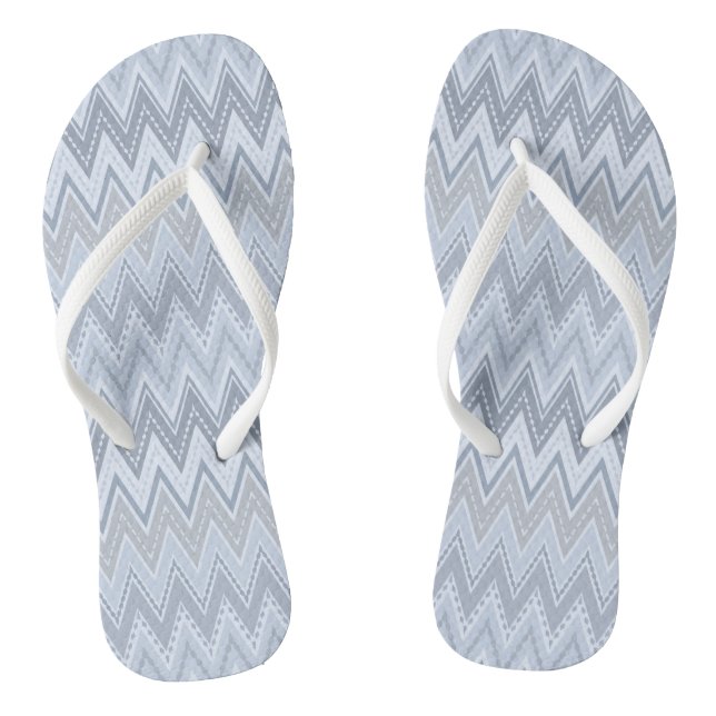 Light blue zigzag jandals (Footbed)