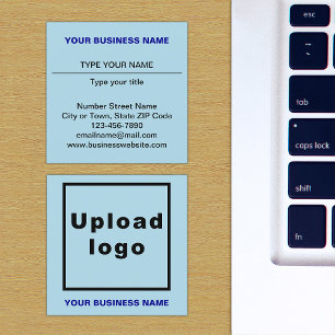 Light BlueSquare Business Card