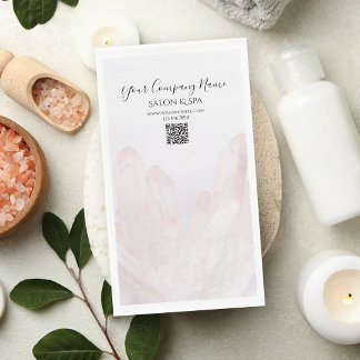 Light Blush Pink Crystals Salon Spa Napkin