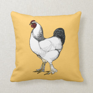 Light Brahma Rooster Gift for Poultry Farmer Cushion
