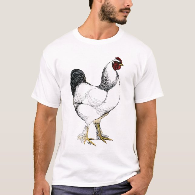 Light Brahma Rooster Poultry Farmer Chicken Chef T-Shirt (Front)