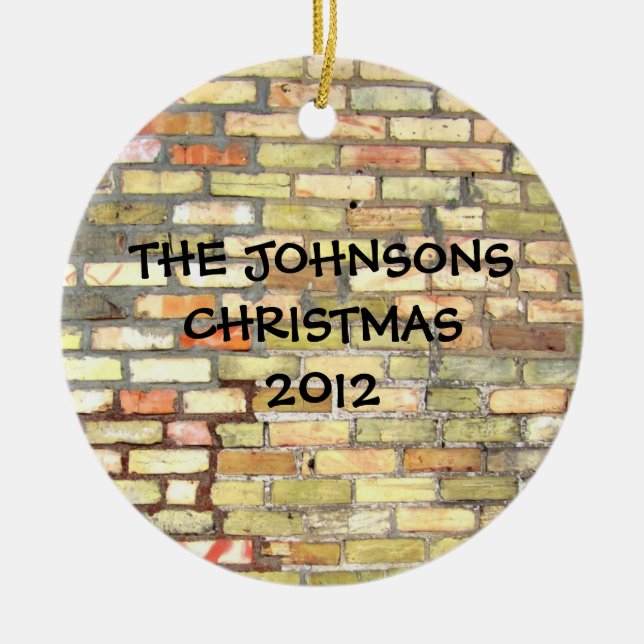 Light Brick Wall Ceramic Tree Decoration (Front)