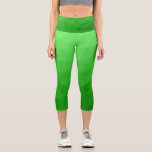 Light bright green gradient geometric mesh pattern capri leggings<br><div class="desc">Unique and fun customisable geometric women's clothing. Cool capri leggings fashion for her. 
Light green gradient geometric mesh pattern bright triangles ombre. Triangle geometric mesh with light dark green ombre gradient design.</div>