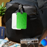 Light bright green gradient geometric mesh pattern luggage tag<br><div class="desc">Cool ombre gradient geometric mesh patterned luggage bag tag,  unique accessory for travelling.  
Light green gradient geometric mesh pattern bright triangles ombre. Triangle geometric mesh with light dark green ombre gradient design.</div>