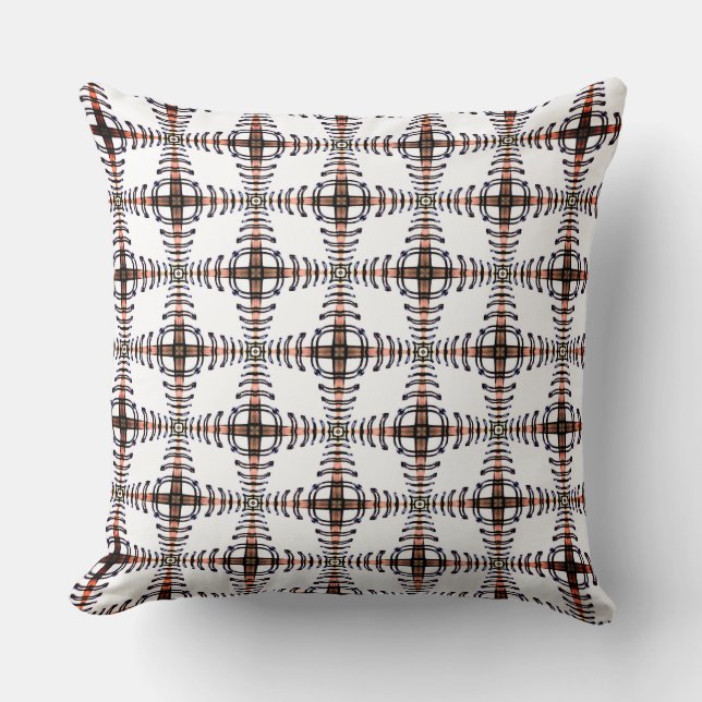 Light Bronze of Black Stitches Throw Pillow (Front)