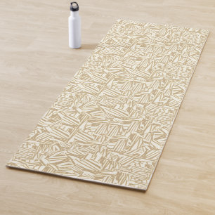 Light broun or wood dashes, brown and white. yoga mat