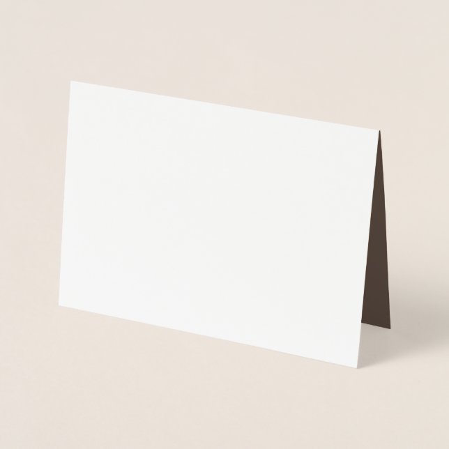 Light Brown #A57C55, Grey Olive Foil Card (Front)