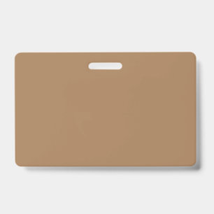 Light Brown #A57C55, Grey Olive ID Badge