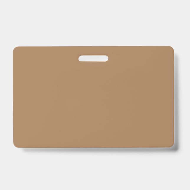 Light Brown #A57C55, Grey Olive ID Badge (Front)