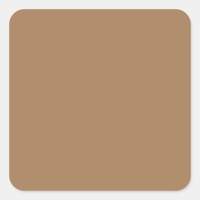  Light Brown #A57C55, Grey Olive Square Sticker (Front)