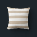 Light Brown and White Stripes Cushion<br><div class="desc">Light Brown and White Stripes</div>