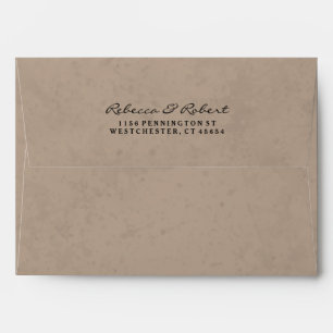 Light Brown & Black Custom Invitation Envelope