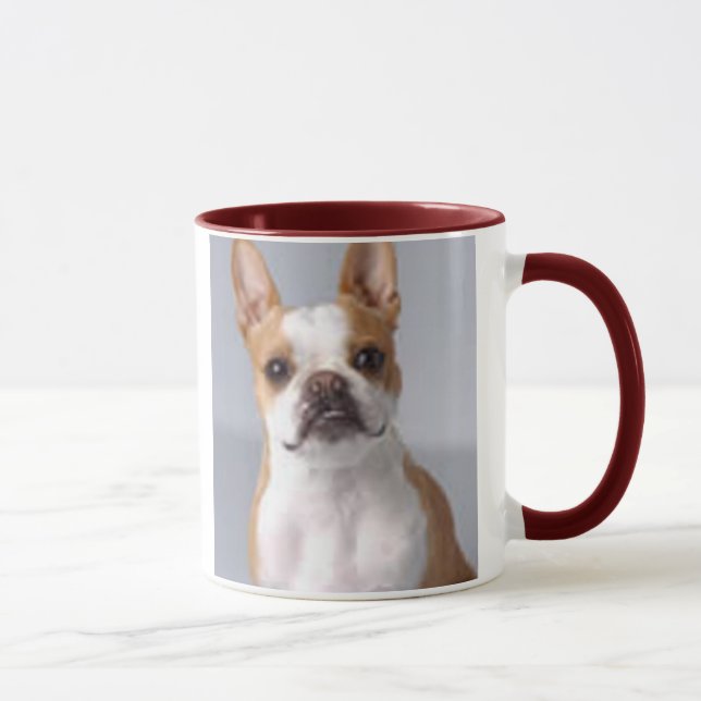 Light Brown Boston Terrier Dog Mug (Right)