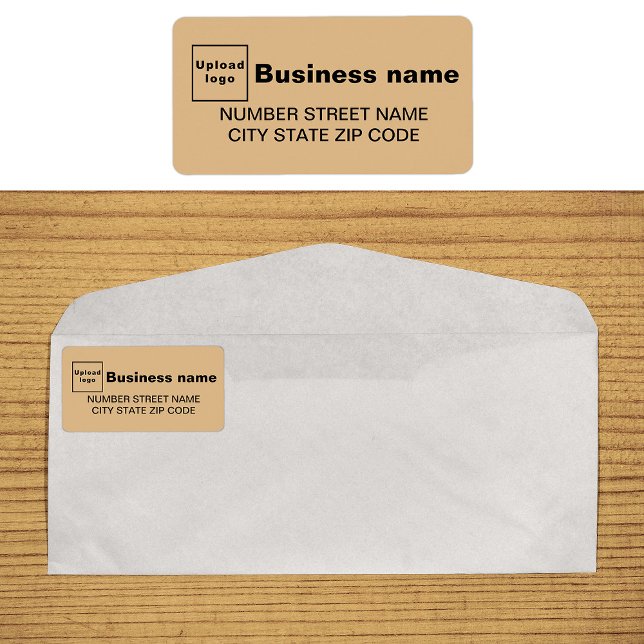 Light Brown Business Address Label (Light brown business address label on envelope)
