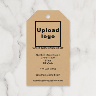 Light Brown Business Brand on Foil Tag