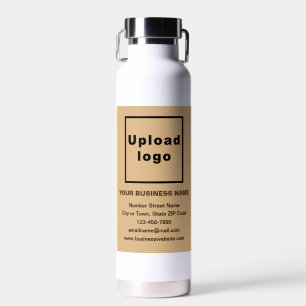 Light Brown Business Brand on Insulated Water Bottle