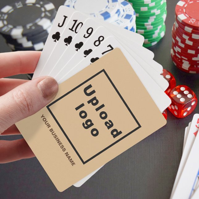 Light Brown Business Brand on Playing Cards (Light brown business brand on playing cards)