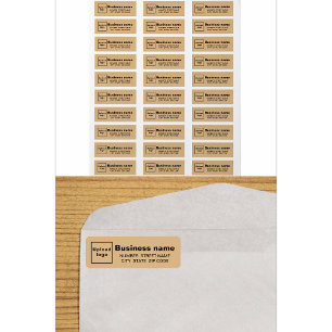 Light Brown Business Return Address Label