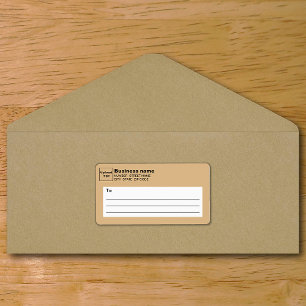 Light Brown Business Shipping Label