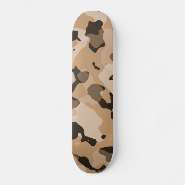 Light Brown Camo; Camouflage Skateboard (Front)