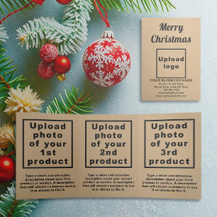 Light Brown Christmas Business Trifold Card